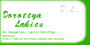 dorottya lakics business card